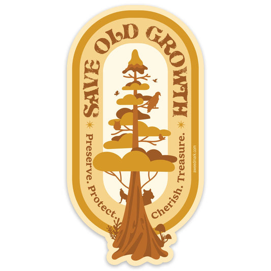 Amanda Weedmark | Save Old Growth Trees (Oval) Sticker