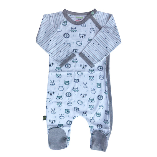 ONYX AND GREEN BABY ORGANICS - sleeper, 100% organic cotton , 0-3M/3-6M/6-9M, 1 print