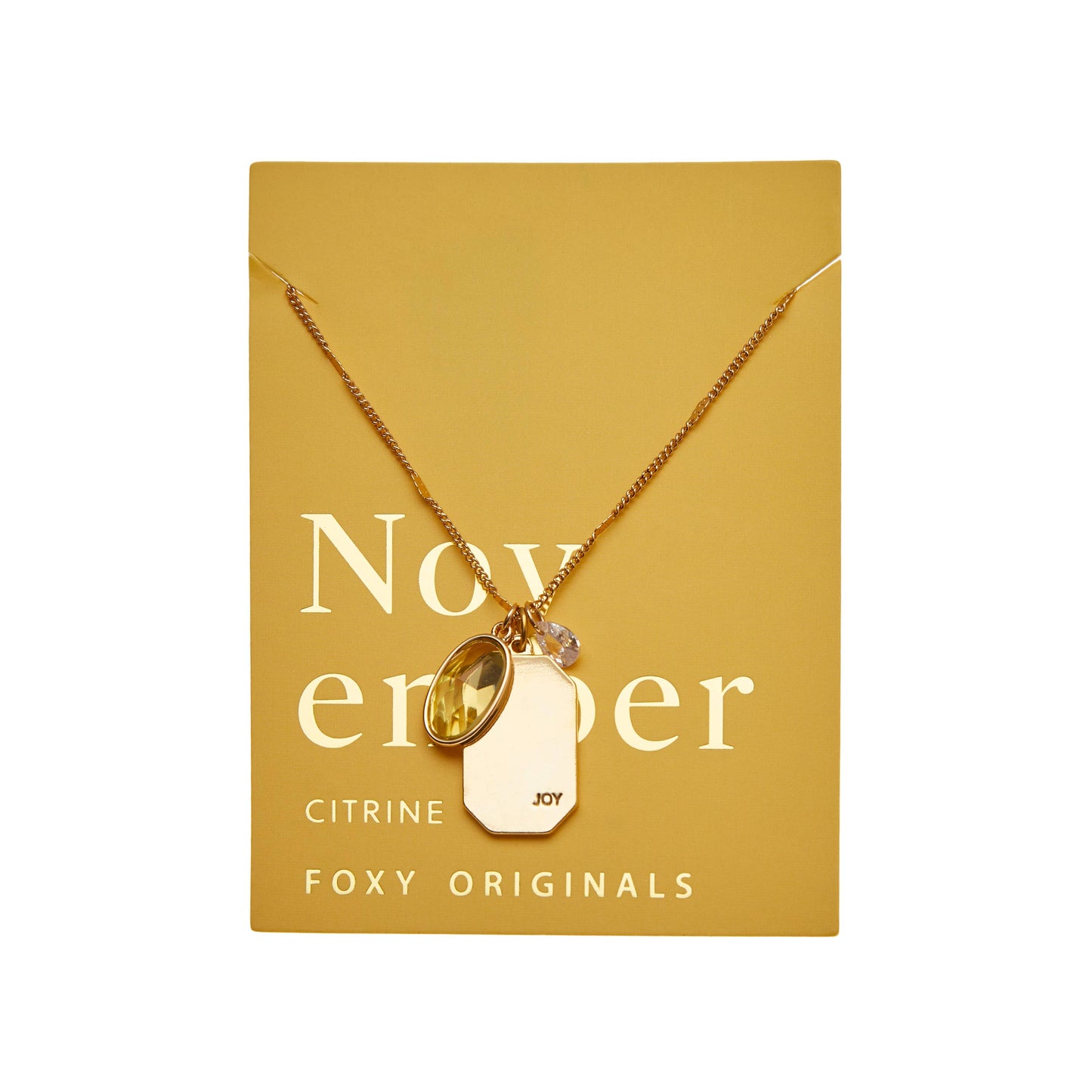 Foxy Originals - November Birthstone Necklace | Gold Birthstone Jewellery