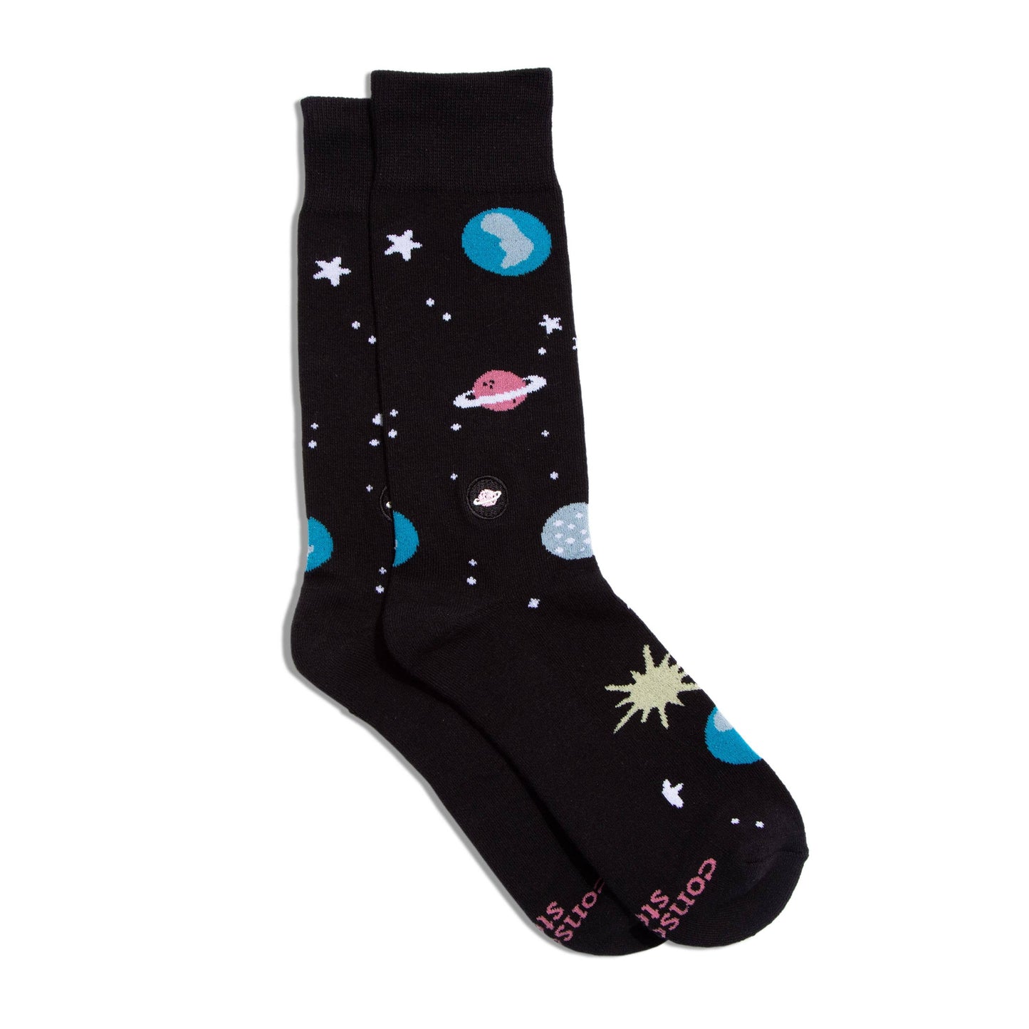 Conscious Step - Socks that Support Space Exploration (Black Galaxy)