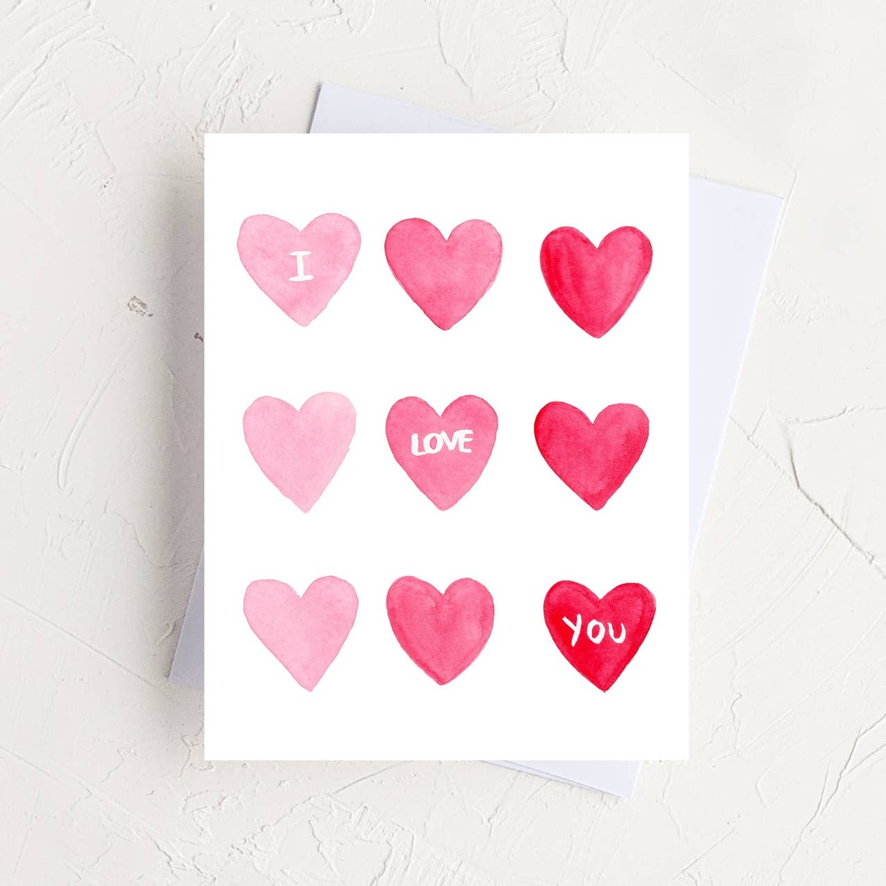 Almeida Illustrations - Love you Pink Hearts - Valentine's Day & Love Greeting Card