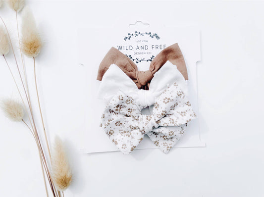 Wild and Free Design Co. | Neutral bow set: Clips