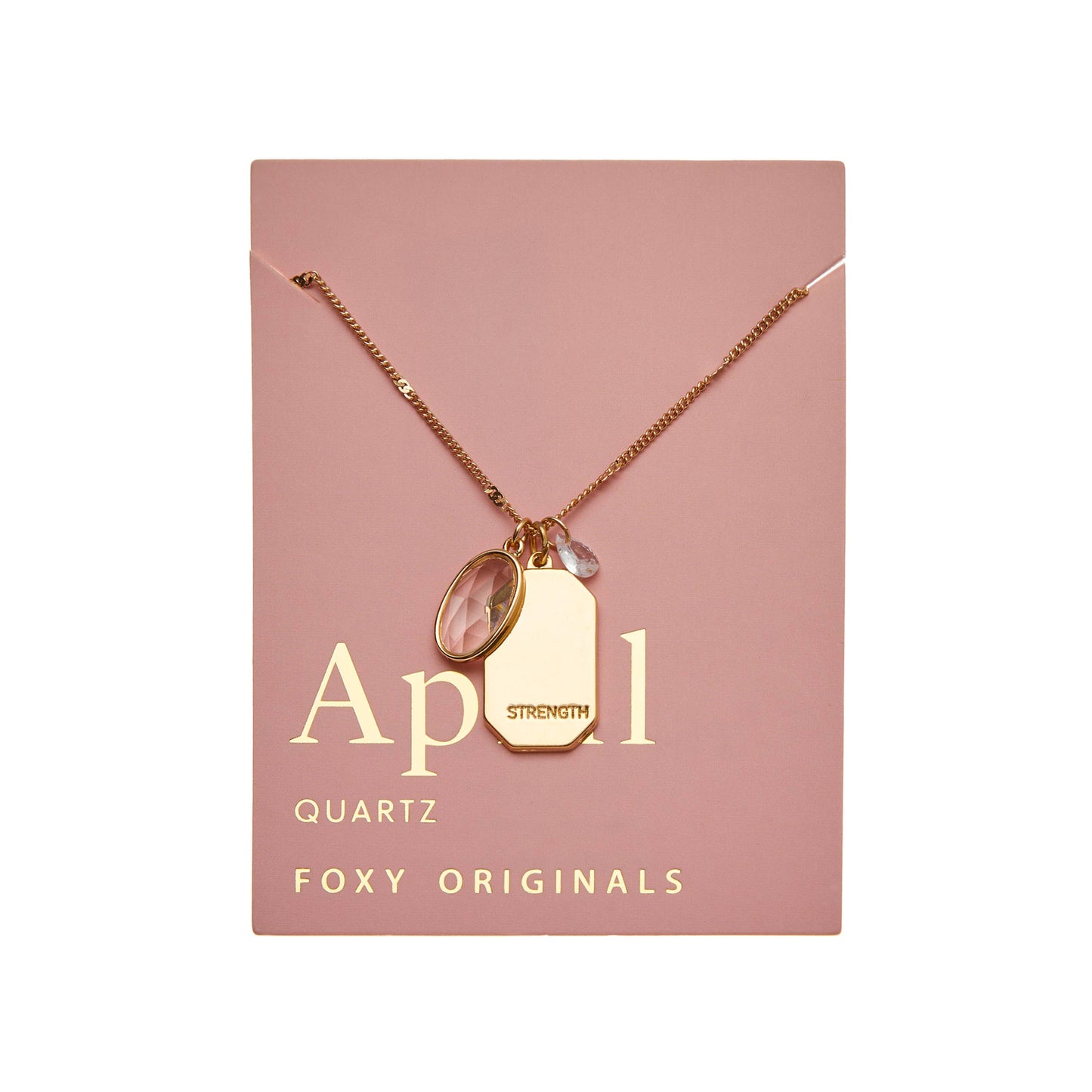Foxy Originals - April Birthstone Necklace | Gold Birthstone Jewellery