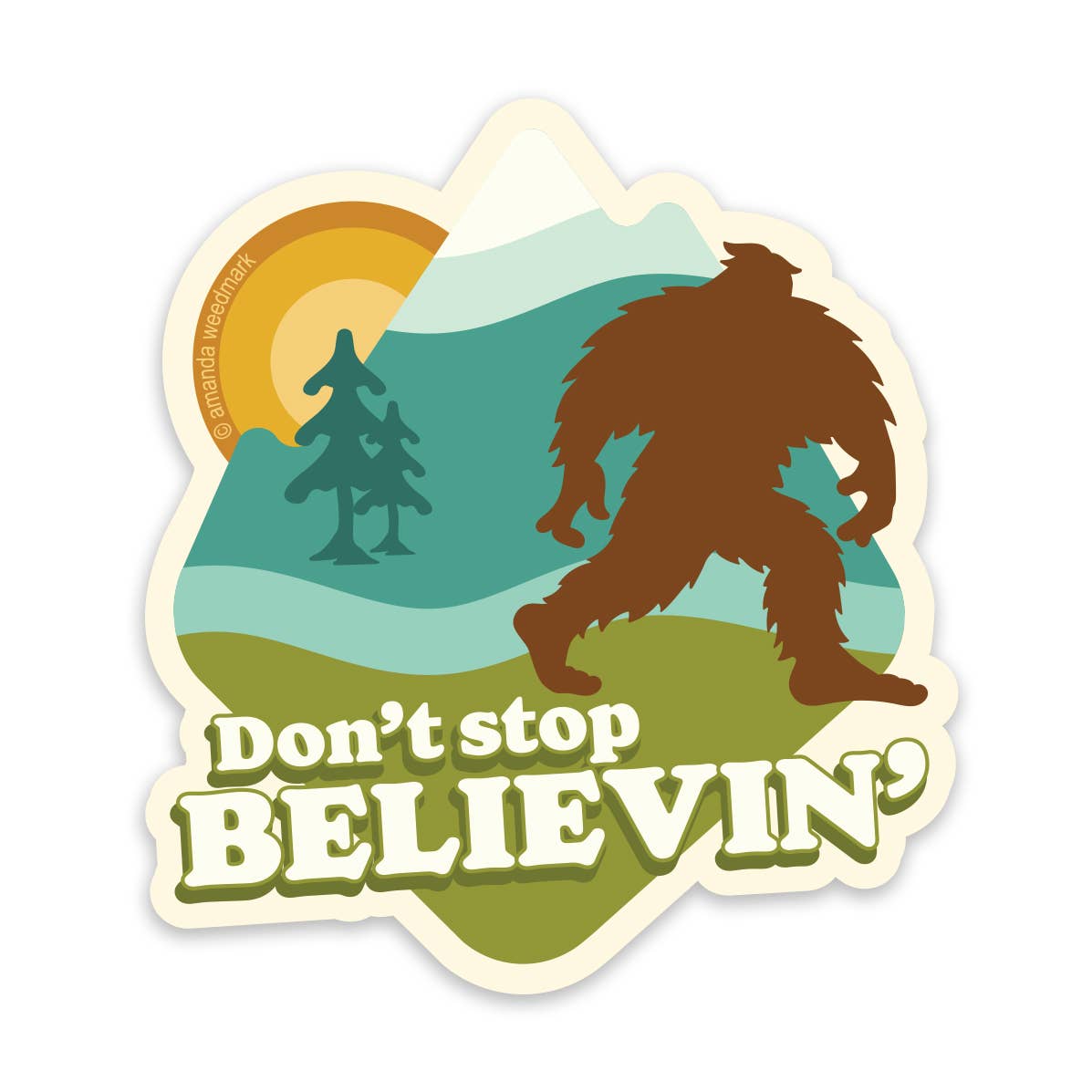 Amanda Weedmark - Funny Bigfoot PNW Sticker