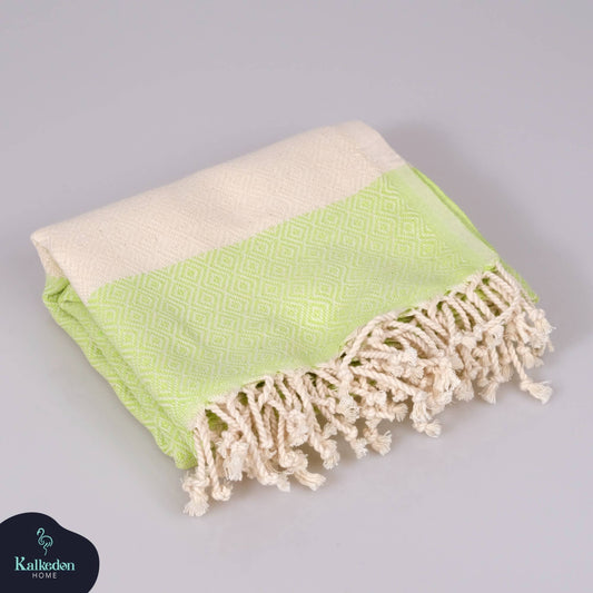 Kalkedon Towels | Turkish Towel / Lime Green Peshtemal / Sand Resistant Beach Towel