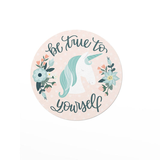 Pedaller Designs | Vinyl Sticker - Be True to Yourself Unicorn