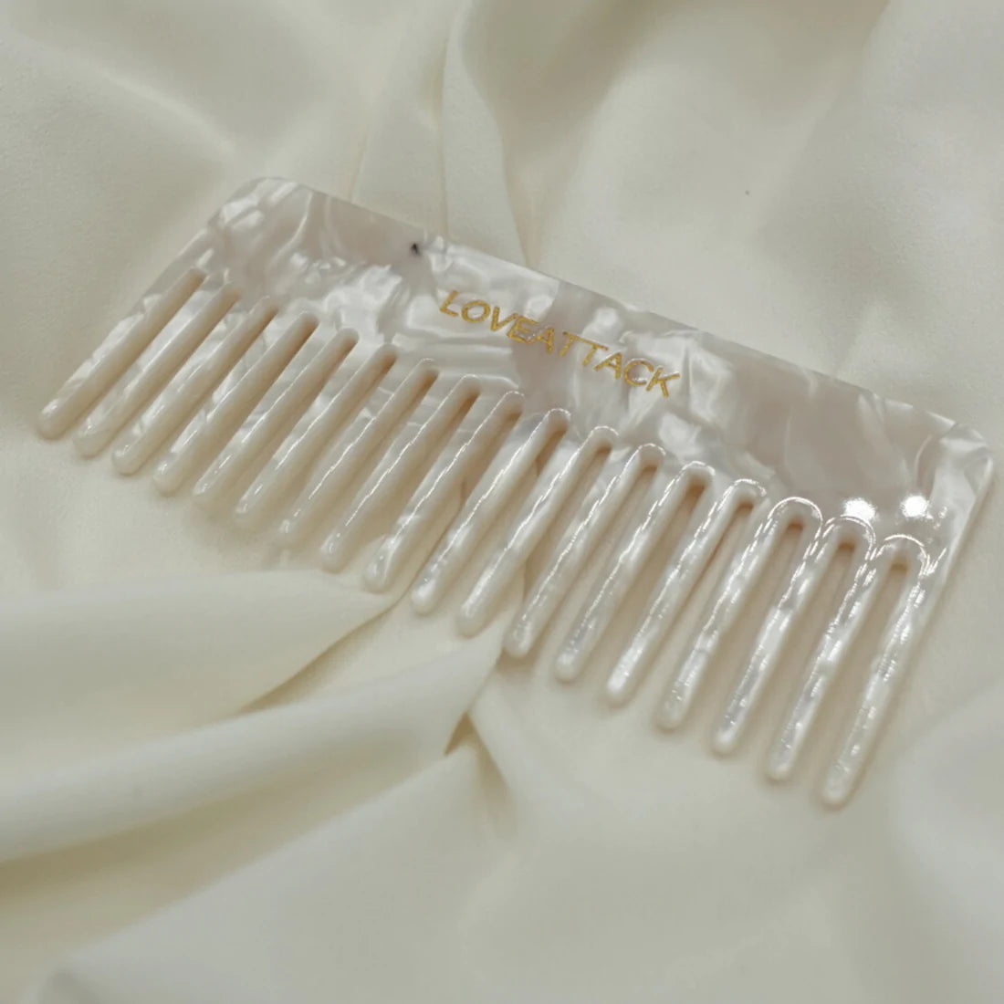 Love Attack -  Wide Tooth Detangling Cellulose Acetate Hair Comb