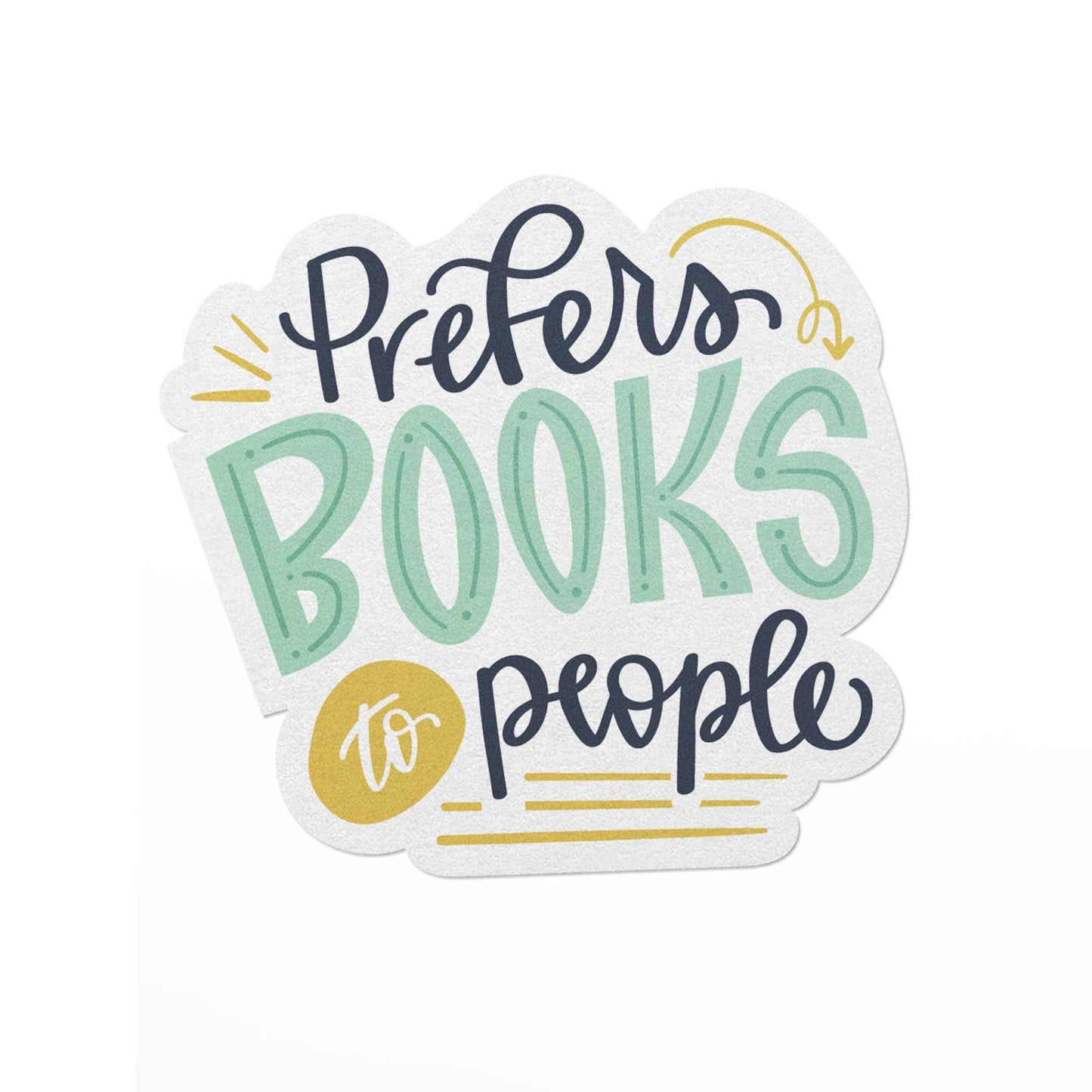 Pedaller Designs | Vinyl Sticker - Prefers Books to People