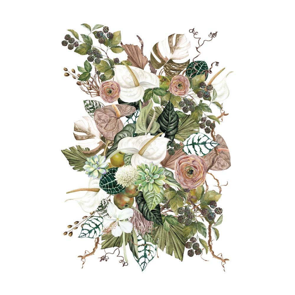 Redesign with Prima - Decor Transfers® - Anthurium - total sheet size 24x35, cut i