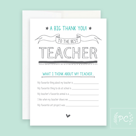 Prairie Chick Prints | Card - To The Best Teacher