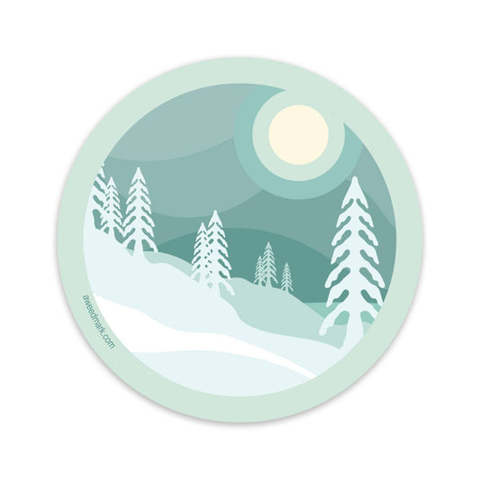 Amanda Weedmark | Ski Hill Winter Sticker