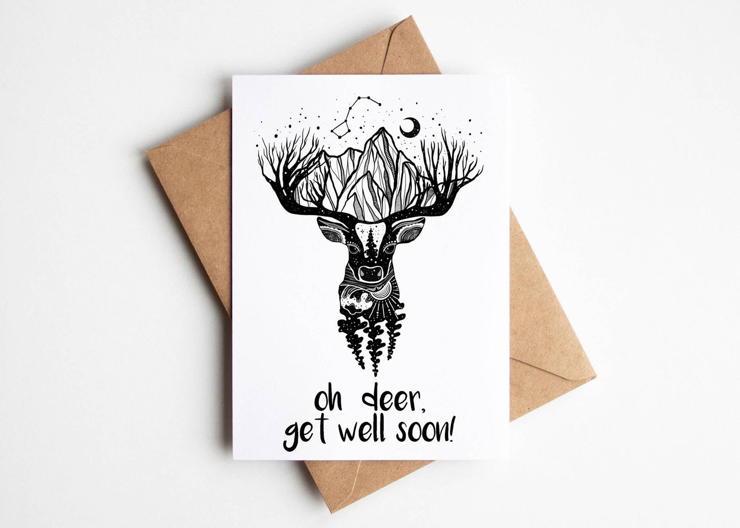 Mountain Mornings | Greeting Card - Oh Deer, Get Well Soon