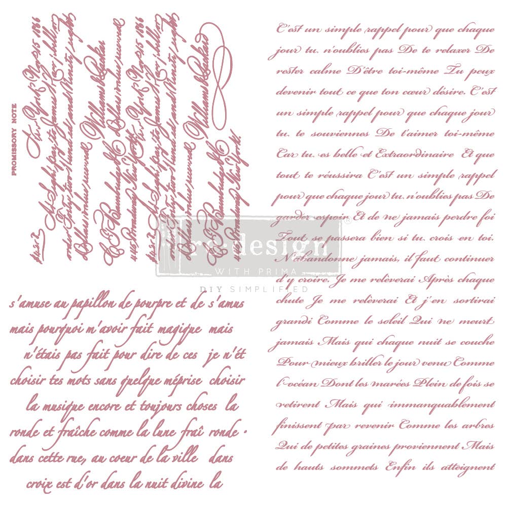 Redesign with Prima | Décor Stamps - Vintage Script