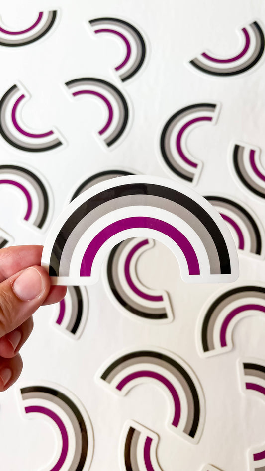 Rainbow Certified | Sticker - Asexual Rainbow