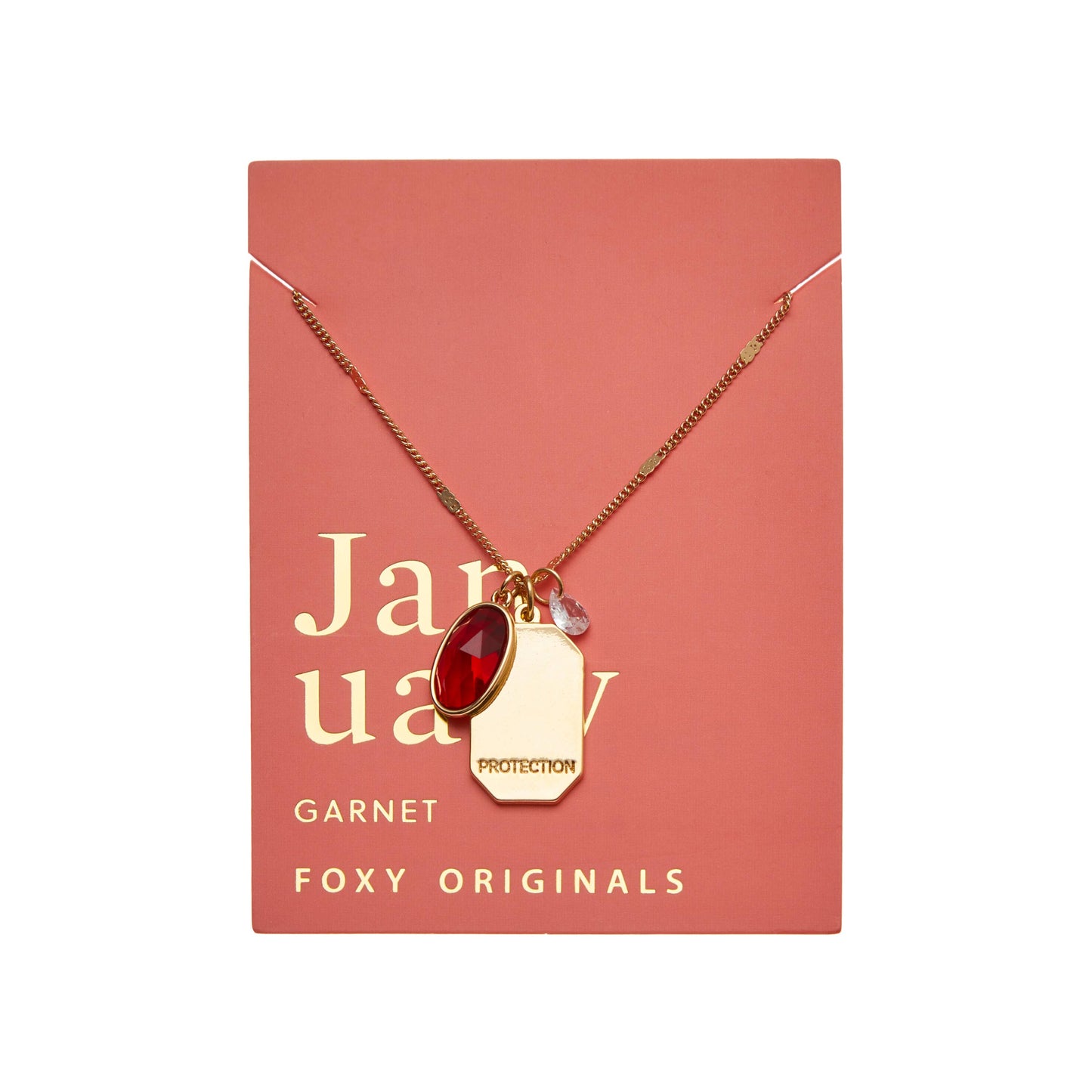 Foxy Originals - January Birthstone Necklace | Gold Birthstone Jewellery