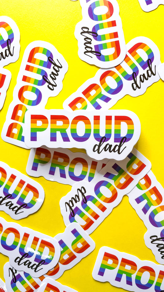 Rainbow Certified | Sticker - Proud Dad LGBTQIA+