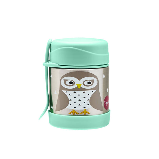 3 Sprouts | Owl Stainless Steel Food Jar