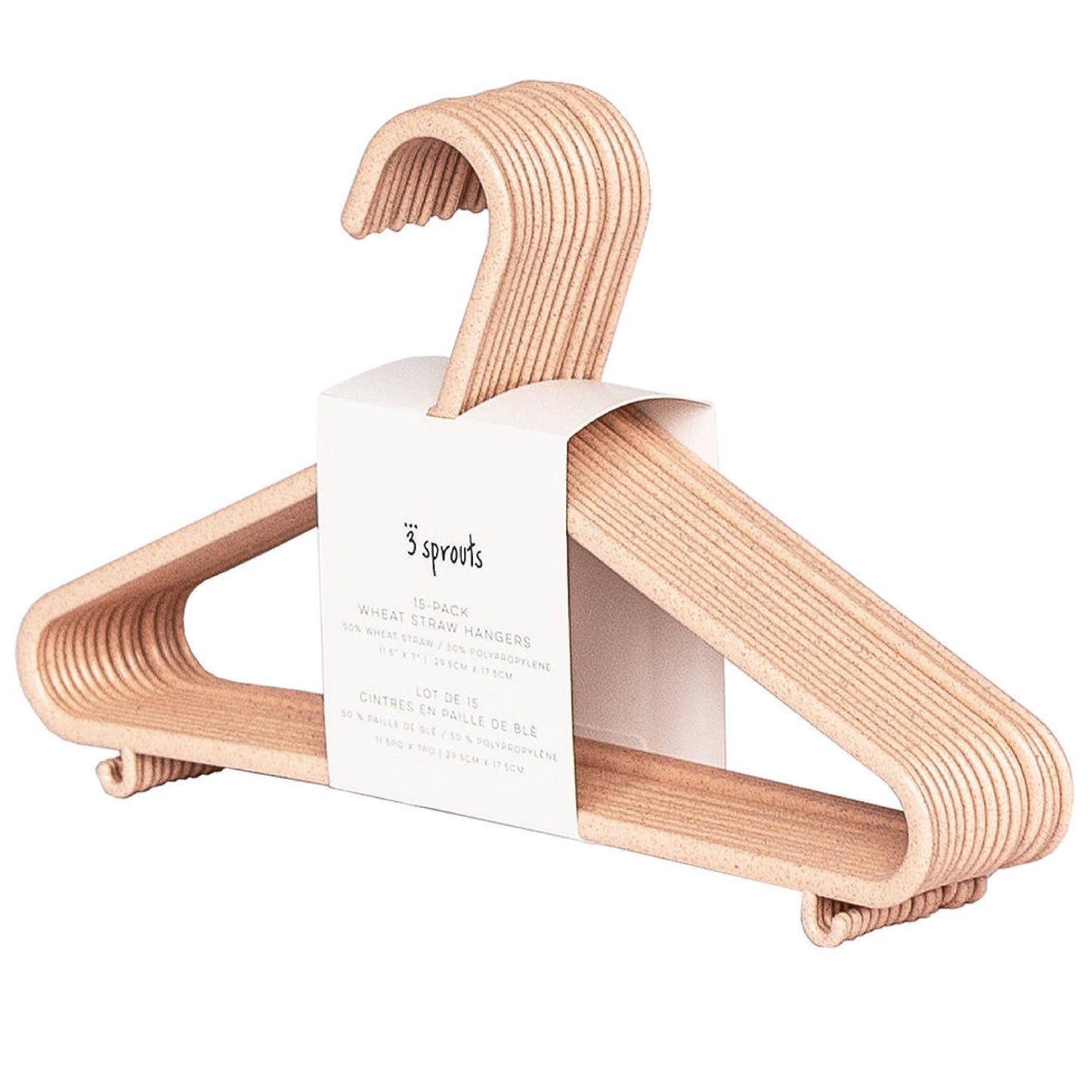 3 Sprouts - Baby Wheat Straw Hangers (Pack of 15)