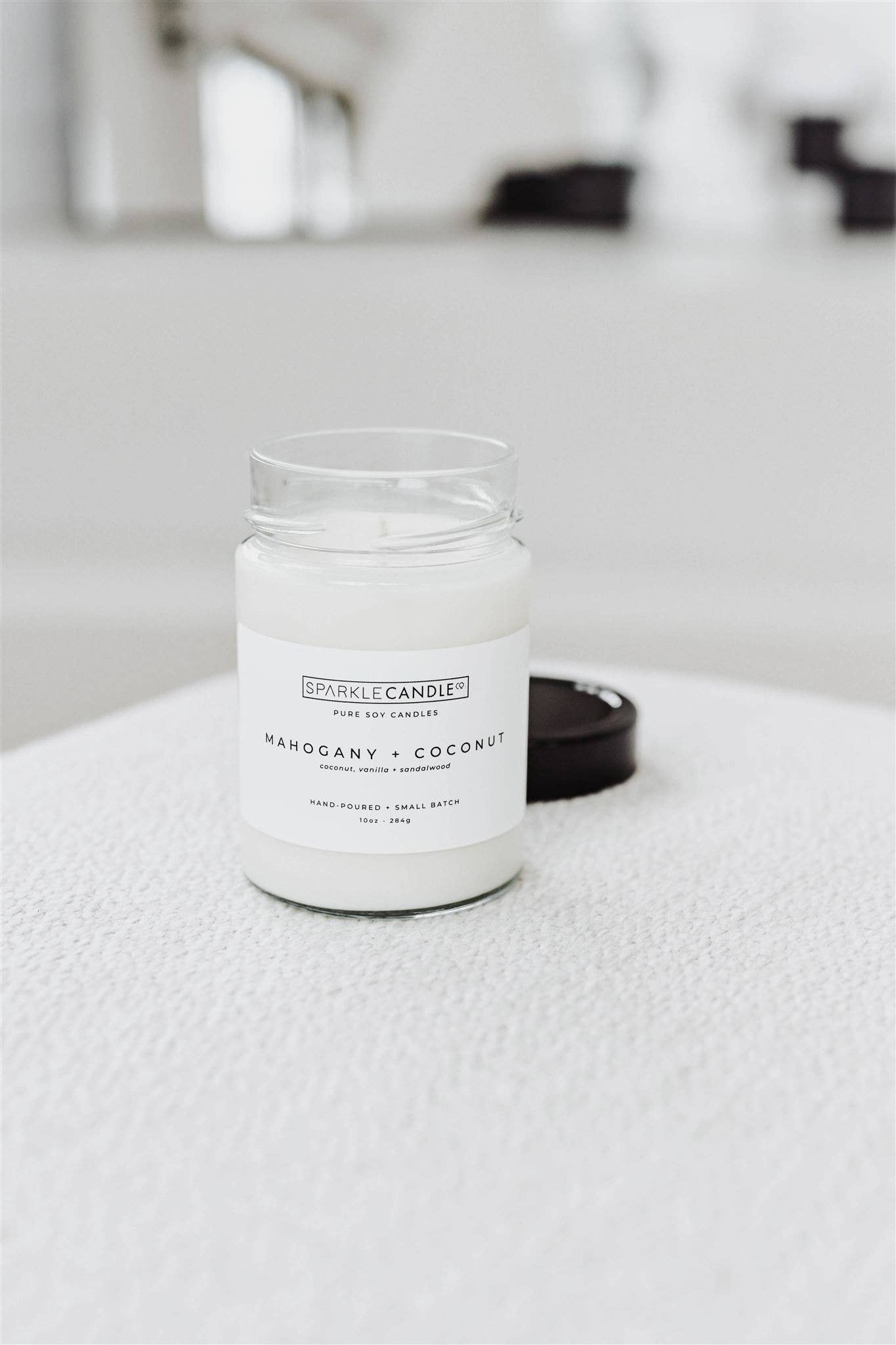 Sparkle Candle Co. - Mahogany + Coconut | Scented Soy Candle | 10oz