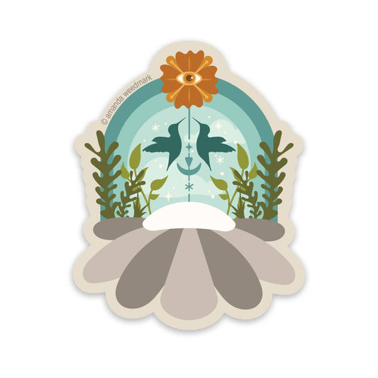 Amanda Weedmark | Hummingbird Flower Sticker